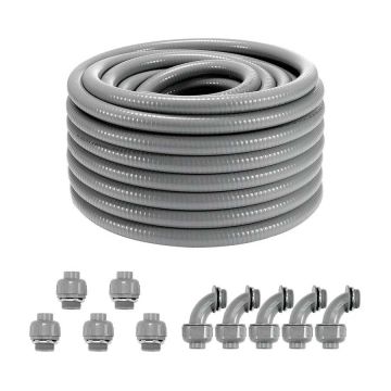19,1 mm PVC-st elektrijuhtmetoru, painduv, 30,5 m, mittemetallist