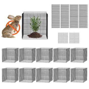 10 шт. защитных клеток для растений из проволочной сетки, 30x30 см, для использования на открытом воздухе.