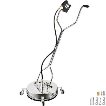 Kõrgsurvepesur, 4000 PSI, 50,8 cm, roostevabast terasest raam, rattad, 2 otsikut