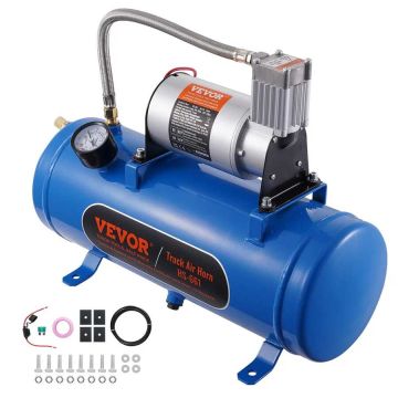 12 V õhukompressor, mahutavusega 6 l, rõhk 120 PSI, rongisignaalide ja rehvide jaoks