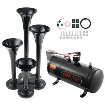 Комплект железнодорожной сигнализации, 4 трубы, компрессор 120 PSI, бак 3,03 л.