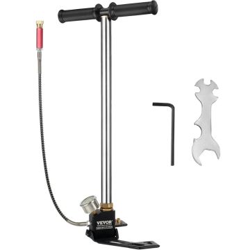 3-astmeline pneumaatiline PCP käsipump, 4500 PSI, roostevaba teras