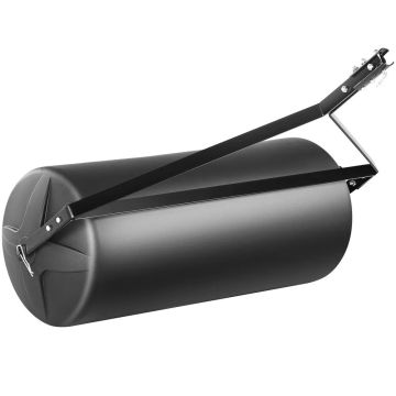 Järelveetav mururull, 180 kg LLDPE-trummel, terasraam, must