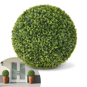 Kunstlik dekoratiivne pukspuust pall 58 cm roheline