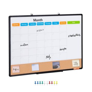 36 x 24 tolline magnetiline kalender ja teadetetahvel alumiiniumraamiga