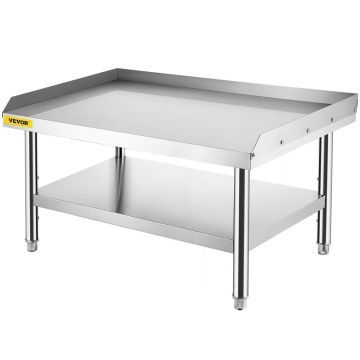 Подставка для гриля из нержавеющей стали с полкой, 48x30x24 дюйма.