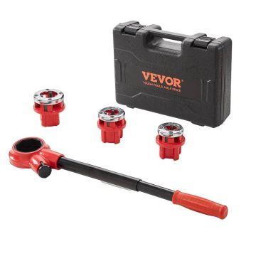 Kärkmehhanismiga torukeermestamise tööriistade komplekt NPT 1/2"-1"