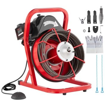 Kanalisatsioonipuhastusmasin 250W, 50ft x 3/8", 2-4-tollistele torudele