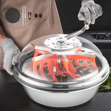 Manuaalne pungade trimmer 420 mm roostevabast terasest teradega, hüdropooniline