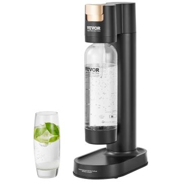 Limonaadimasin koduseks kasutamiseks, must, 1-liitrise BPA-vaba PET-pudeliga