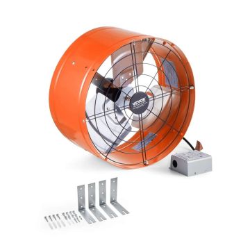 Viilkatuseventilaator, 15" termostaadiga, õhk 1650 CFM, oranž