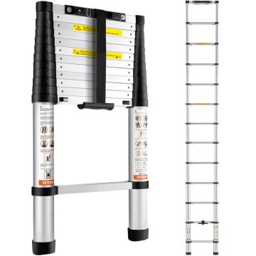 Teleskoop-alumiiniumredel, 381 cm, universaalne, kaasaskantav