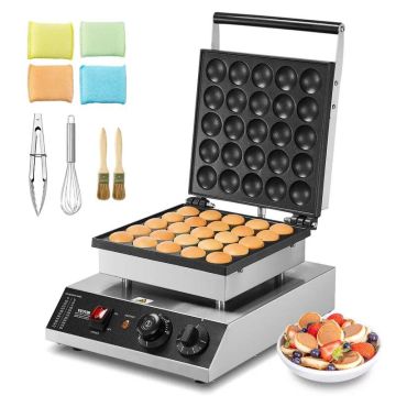 Elektriline mini poffertjes pann, 25 tk, 1700 W, roostevaba teras