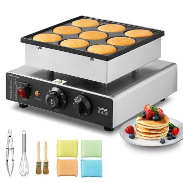 Hollandi elektriline pannkoogiküpsetaja "poffertjes", 9 tk, 76 mm, roostevaba teras