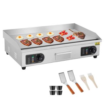 Elektriline roostevabast terasest praepann 4400 W, reguleeritava temperatuuriga, 28,7 x 15,7 cm