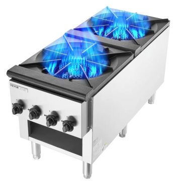 Ärigaasipliit, 2 põletit, roostevaba teras, 52 kW
