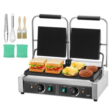 Elektriline võileivagrill "piadine", 3600 W, roostevaba teras, topeltpanini ahi