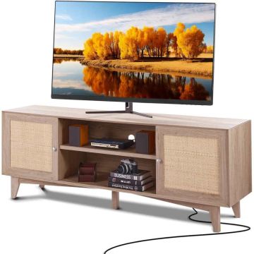 Boho tammepuidust televiisorikapp, 191 cm