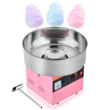 Elektriline suhkruvati masin, 1000 W, roosa, 38 cm roostevabast terasest kauss