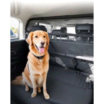 Koera autopiire, 46 tolli, must, läbipaistva võrguga
