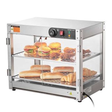 Kaheastmeline toidusoojendaja professionaalseks kasutamiseks, 800 W, valgustusega, 58 L