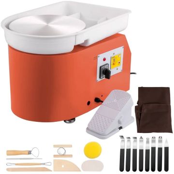 Keraamiline ratas 27,9 cm 350W reguleeritava kiiruse ja tarvikutega, oranž