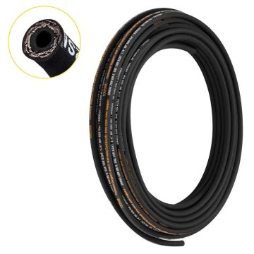 Hüdraulikavoolik 1/4" x 100 jalga, kummist, 5800 PSI, teraspunutisega