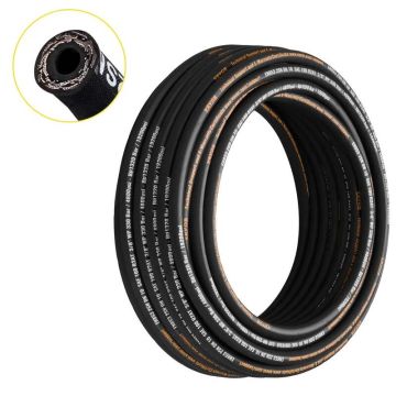 Hüdrauliline kummivoolik 3/8" x 100 jalga, spiraal, 4800 PSI, teraspunutisega