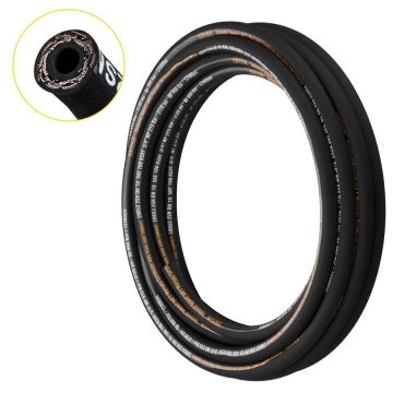 Hüdraulikavoolik 3/4" x 50 jalga, kummist, 3120 PSI, teraspunutisega
