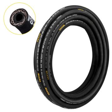 Hüdrauliline kummivoolik 3/8", 50 jalga, 4800 PSI, terastraat, painduv