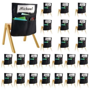 Lastele mõeldud toolitaskud, 24 tk, 14x15 tolli, mustad