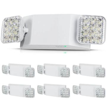 6 äriklassi LED-hädavalgustit, 3 W, valge, aku tööiga 180 min
