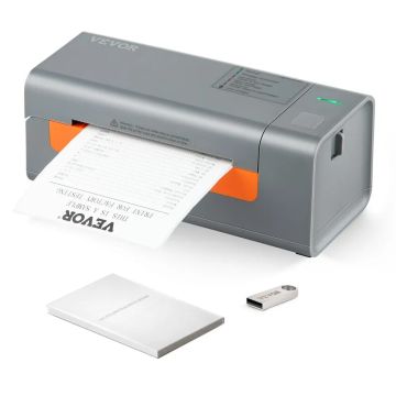 Термопринтер для этикеток 203 DPI 4x6 см, серый, USB
