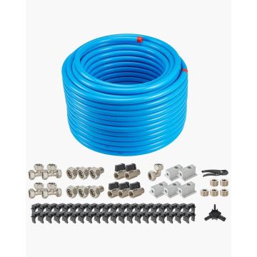 Õhukompressori torustiku komplekt, 200 jalga, HDPE-alumiinium, sinine