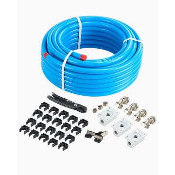 Õhukompressori liinikomplekt 100 jalga, HDPE-alumiinium, sinine