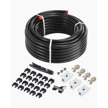 Õhukompressori torukomplekt 100 jalga, 3/4 tolli, HDPE alumiinium, must