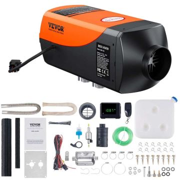 Diiselkütteseade 12/24 V, 2 kW, LCD ja kaugjuhtimispuldiga, 10 l paagiga