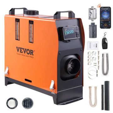 Diiselkütteseade 12 V 5 kW Bluetooth LCD-ekraaniga autodele ja matkaautodele