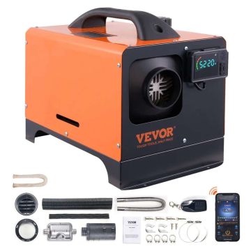 Diiselkütteseade 12V 5 kW Bluetoothi ​​ja LCD-ekraaniga autodele ja matkaautodele