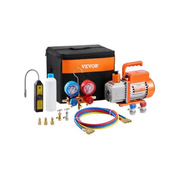 Vaakumpump ja manomeetrikomplekt HVAC kliimaseadmele, 267 l/min