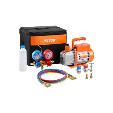 Vaakumpump ja manomeetriga kliimaseadme jaoks, pöörlev, 217 l/min, HVAC