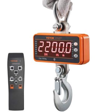 Цифровые подвесные весы для промышленного крана, 1000 кг, оранжевые.