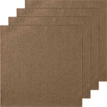 Isekleepuvad vaibaplaadid, 18x18 tolli, polsterdatud, tumepruunid, 10 tk.