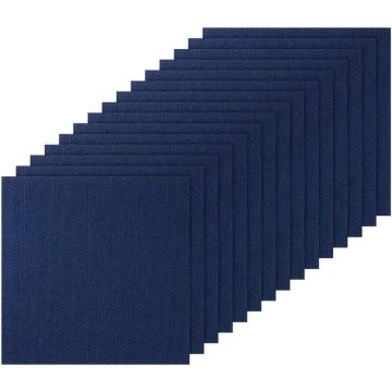 Isekleepuvad pehmed vaibaplaadid, 24x24 tolli, tumesinine (15 tk)