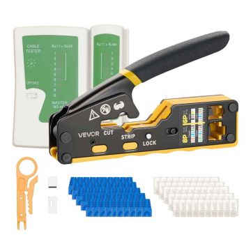 Pressimistööriistade komplekt VEVOR HT-6088, 50 pistikut ja 50 otsakut, 23 × 12 × 7 cm