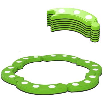 Laste tasakaalupalk, 6 segmenti, Roheline, 101 × 101 × 7 cm