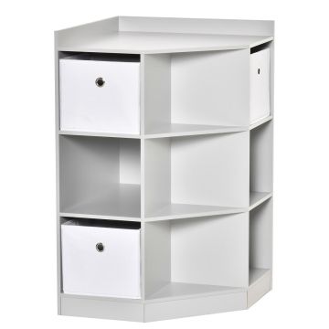 Детская тумба для хранения, 3 ящика, Серый/белый, 57,4 × 94 × 57,4 см