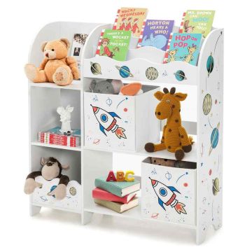 Children's storage box-display cabinet with 5 compartments, white, 93x29.5x102 cm, 19.35 kg