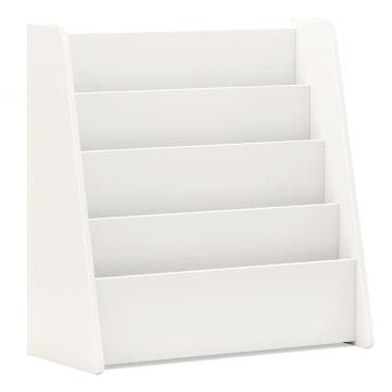Children's bookshelf, 4 compartments, White, 57.5 × 26.5 × 59 cm