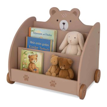 Детский книжный стеллаж Relaxdays, 3 открытые полки, 60 × 58 × 40 см